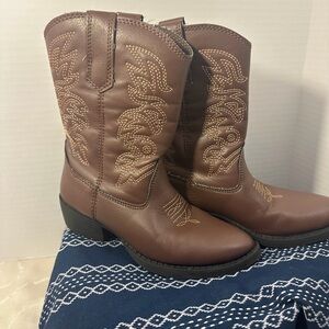 Cowboy Boots  Deer Stags For Kids Size 11￼Ranch Faux Leather Light Brown